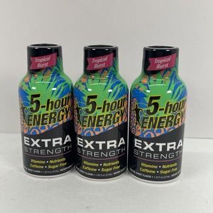 5 Hour Energy Energy Shot Extra Strength Tropical Burst 1.93 Oz 3-Pack EXP 07/25